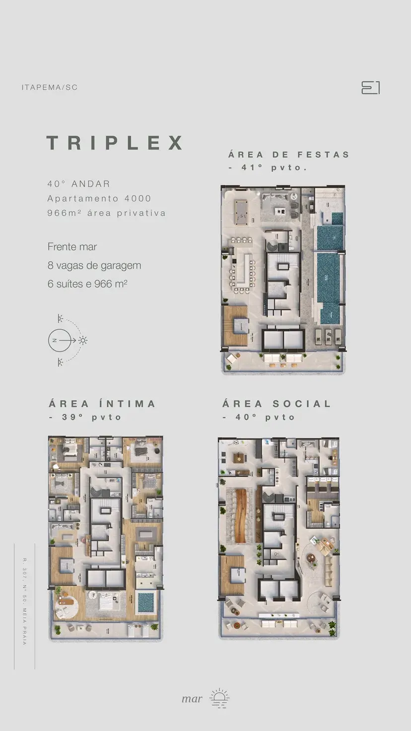 Planta Triplex (Apartamento 4000)